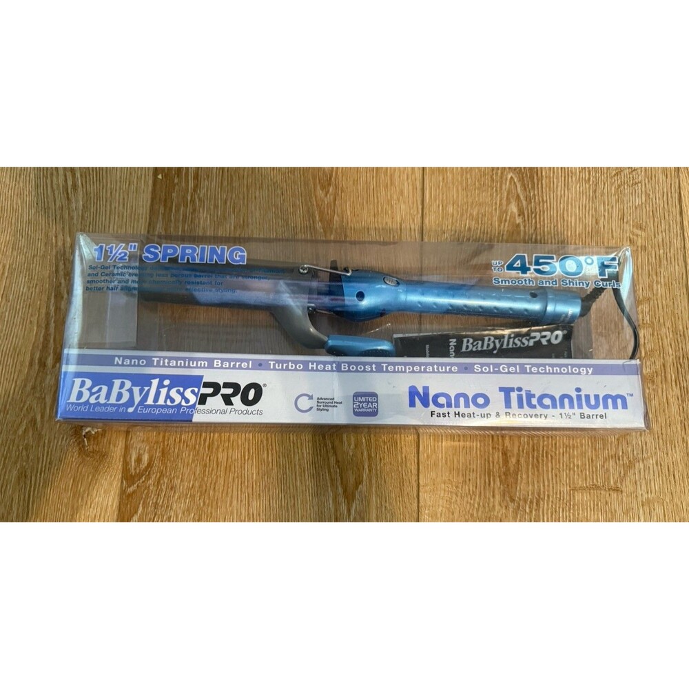 BABYLISS Pro BaBylissPro Nano Titanium 1-1/2" Curling Iron BABNT150SN ~BRAND NEW